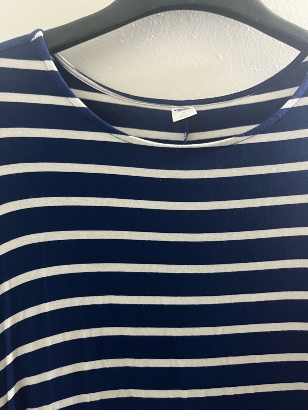 Old Navy Striped Navy and White Long Sleeve Swing Dress - Picture 3 of 6
